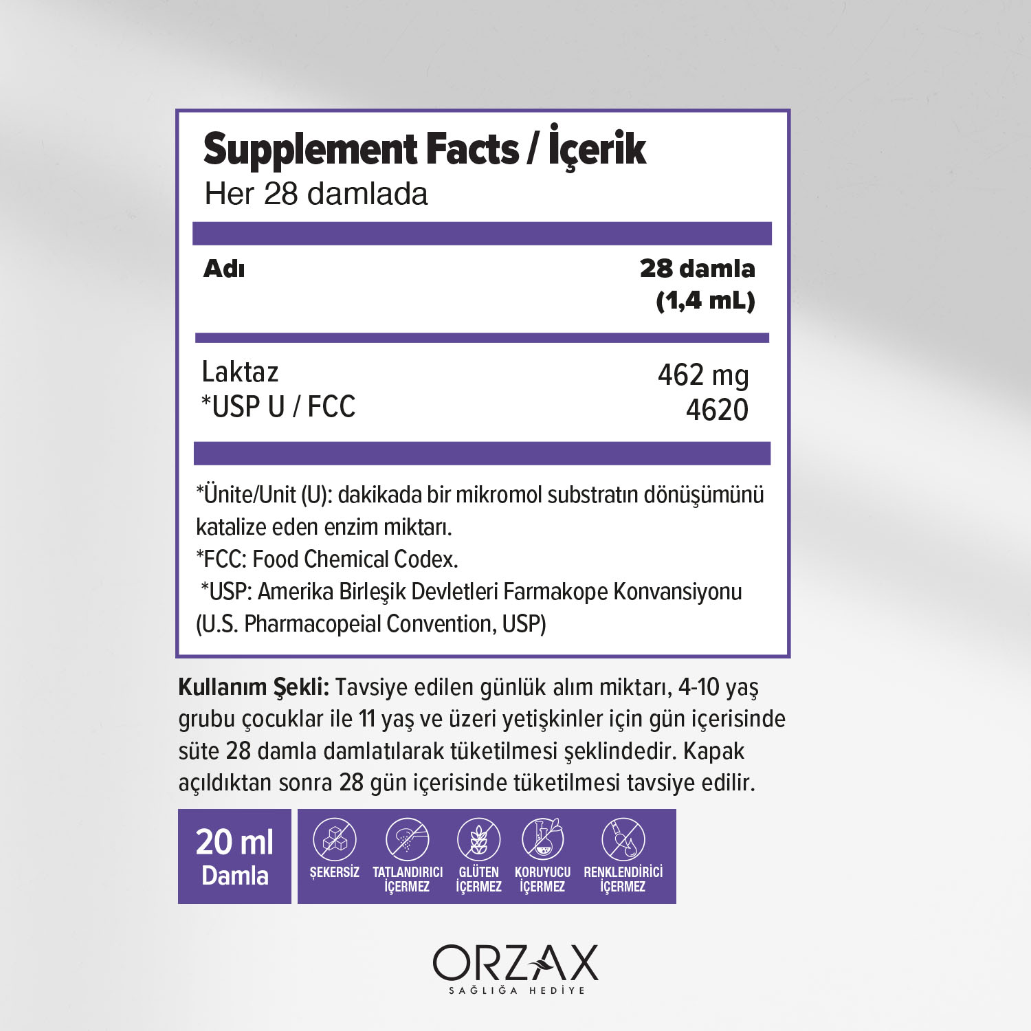 Ocean Enzymes Lactase Damla 20 ml Ocean Enzymes Lactase Damla 20 ml - Görsel 2