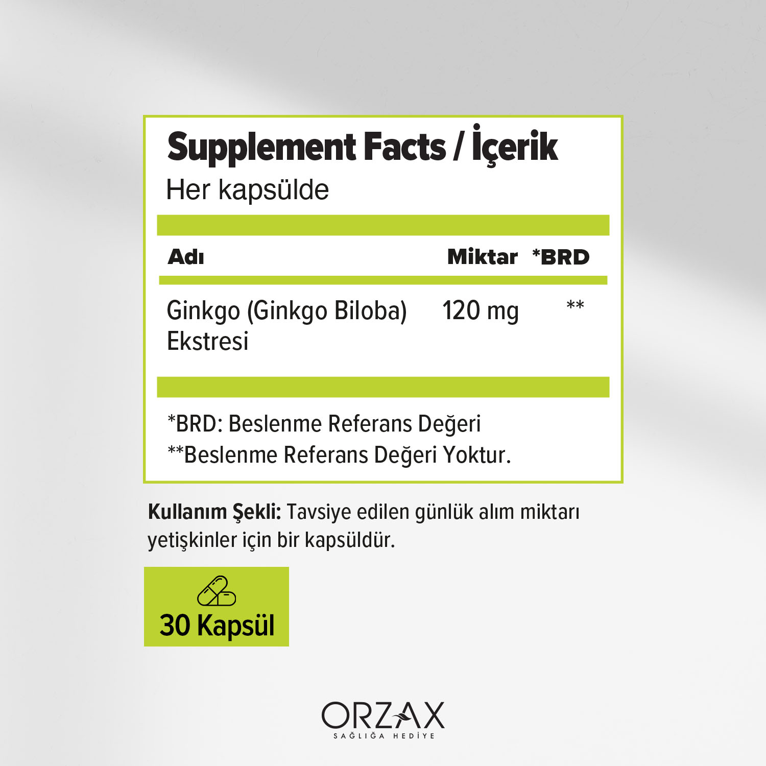 Ocean Ginkgo Biloba Bitkisel Kapsül Ocean Ginkgo Biloba Bitkisel Kapsül - Görsel 2