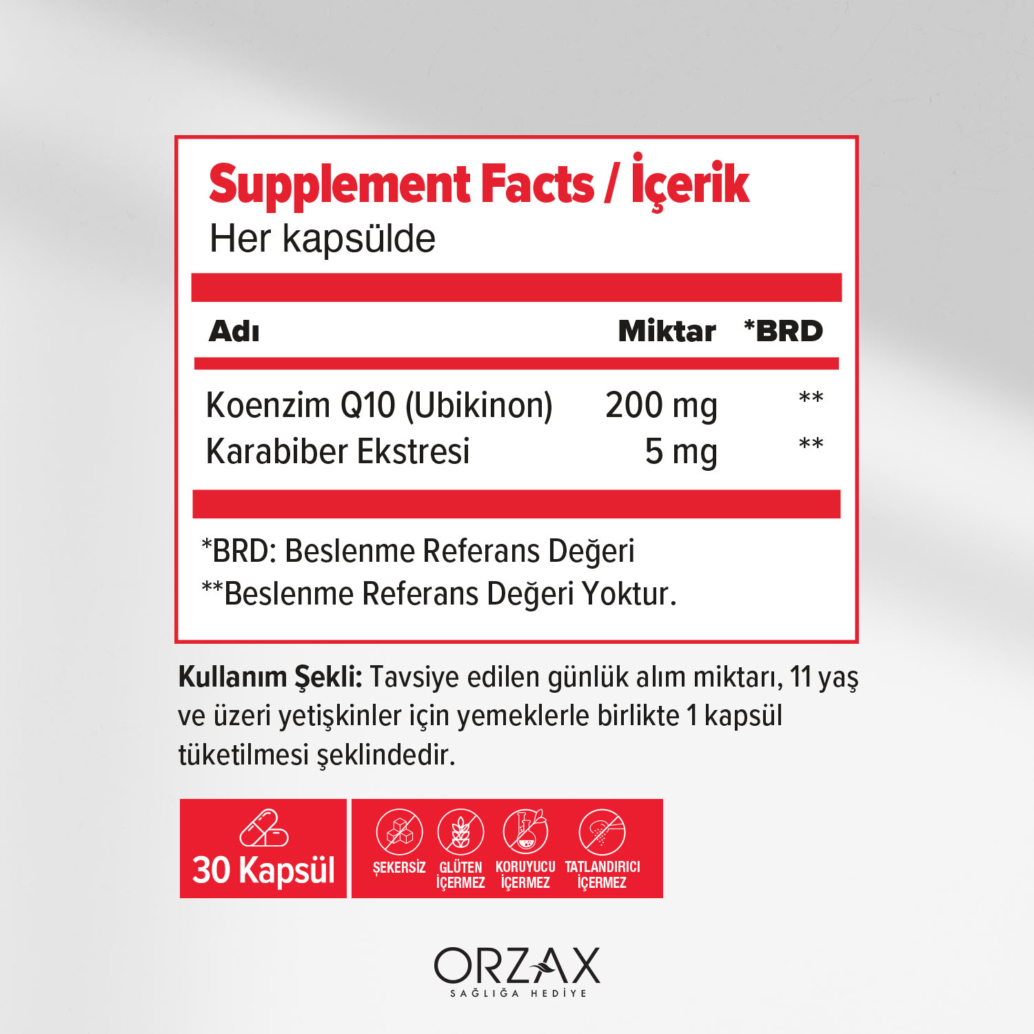 Ocean Koenzim Q10 200mg Kapsül Ocean Koenzim Q10 200mg Kapsül - Görsel 2