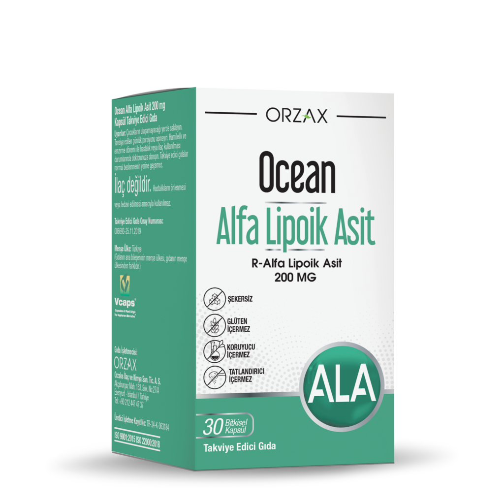Ocean Alfa Lipoik Asit 200 mg Bitkisel Kapsül