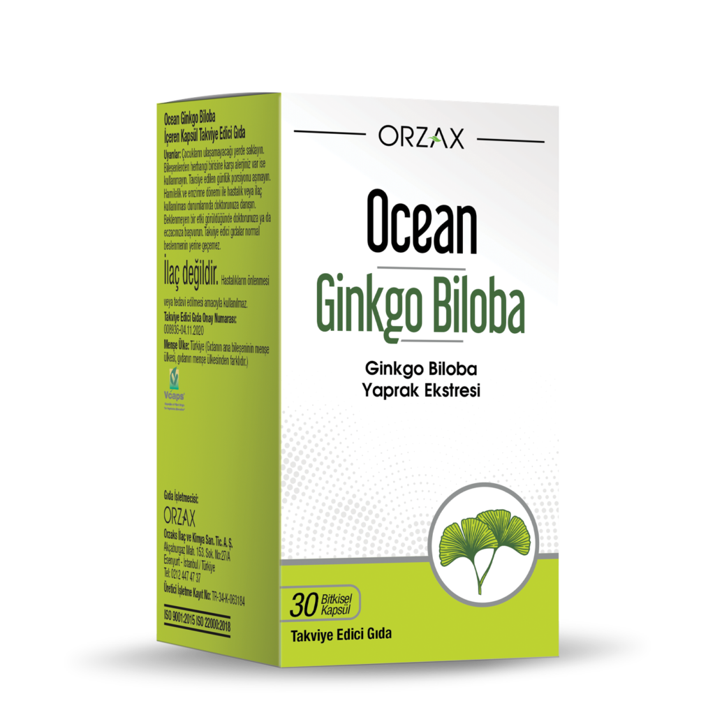 Ocean Ginkgo Biloba Bitkisel Kapsül 